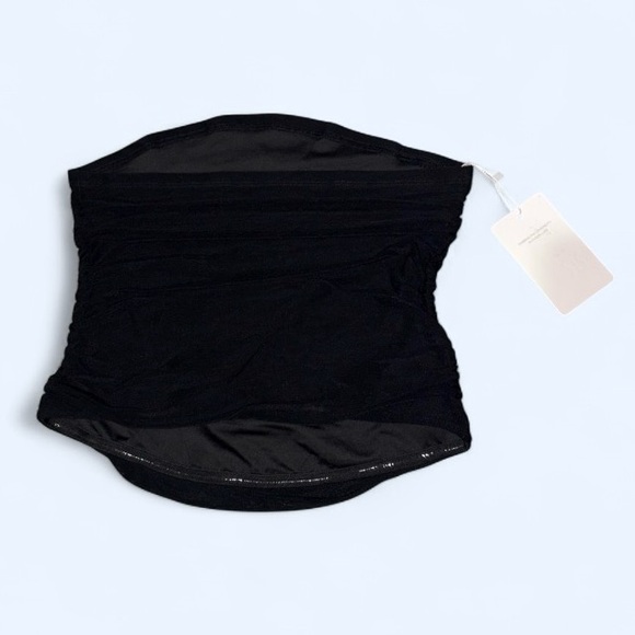 REORIA Women’s Sheer Black Tube Double Lined Y2K Crop Top Strapless - Size Med - Picture 8 of 11